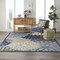 Homeroots 7 x 10 ft. Blue Large Floral Indoor & Outdoor Area Rug 384823 - alternate 6